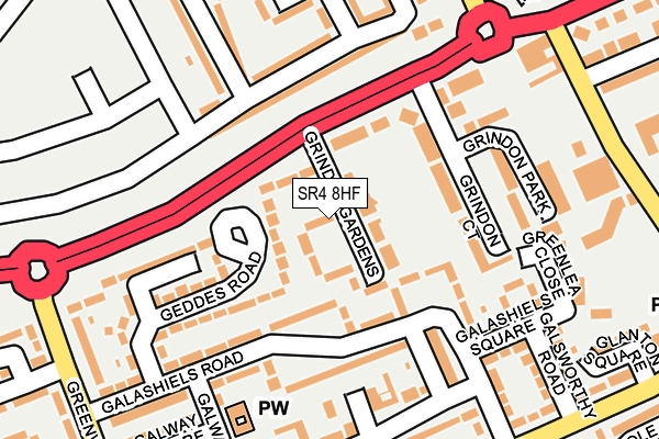 SR4 8HF map - OS OpenMap – Local (Ordnance Survey)