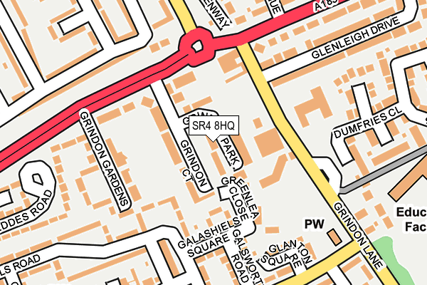 SR4 8HQ map - OS OpenMap – Local (Ordnance Survey)