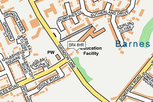 SR4 8HR map - OS OpenMap – Local (Ordnance Survey)