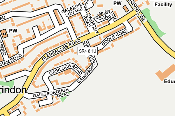 SR4 8HU map - OS OpenMap – Local (Ordnance Survey)