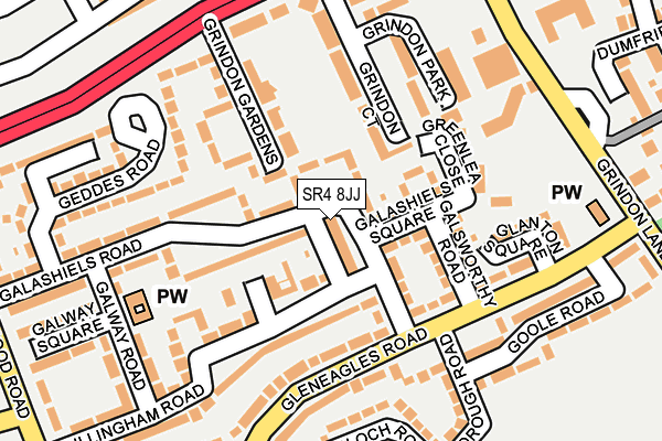 SR4 8JJ map - OS OpenMap – Local (Ordnance Survey)