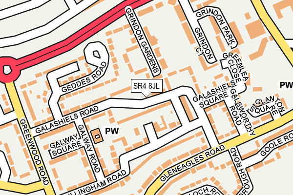 SR4 8JL map - OS OpenMap – Local (Ordnance Survey)