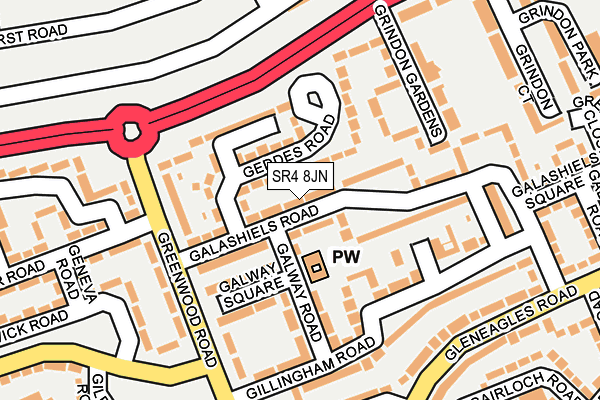 SR4 8JN map - OS OpenMap – Local (Ordnance Survey)