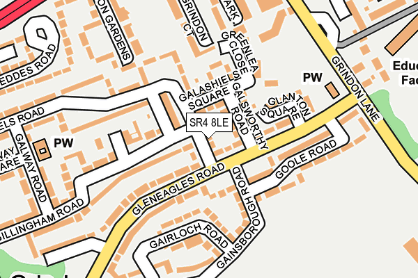 SR4 8LE map - OS OpenMap – Local (Ordnance Survey)