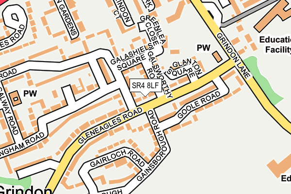 SR4 8LF map - OS OpenMap – Local (Ordnance Survey)