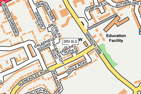 SR4 8LG map - OS OpenMap – Local (Ordnance Survey)