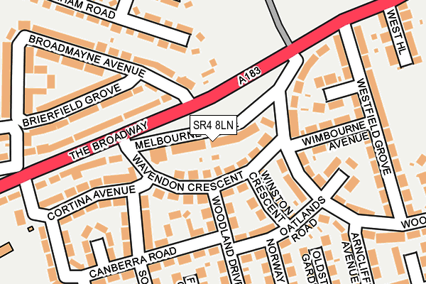 SR4 8LN map - OS OpenMap – Local (Ordnance Survey)