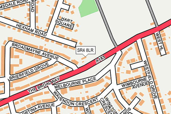 SR4 8LR map - OS OpenMap – Local (Ordnance Survey)