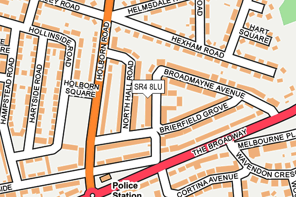 SR4 8LU map - OS OpenMap – Local (Ordnance Survey)