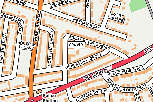 SR4 8LX map - OS OpenMap – Local (Ordnance Survey)