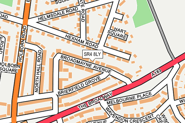 SR4 8LY map - OS OpenMap – Local (Ordnance Survey)