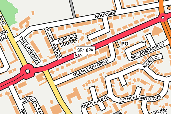 SR4 8PA map - OS OpenMap – Local (Ordnance Survey)