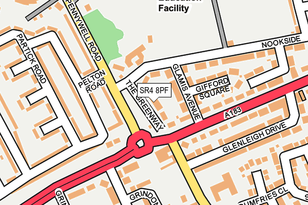 SR4 8PF map - OS OpenMap – Local (Ordnance Survey)