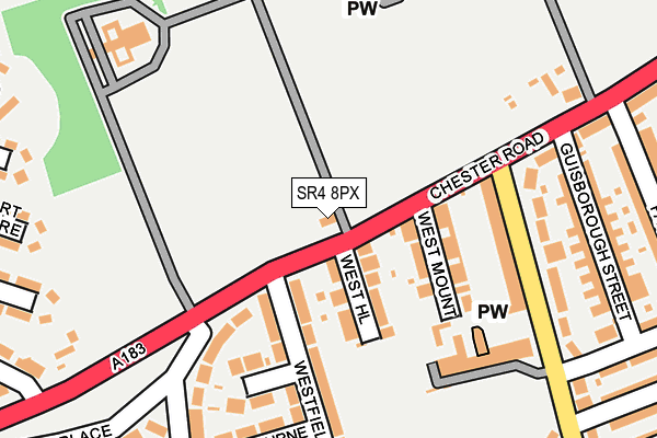 SR4 8PX map - OS OpenMap – Local (Ordnance Survey)