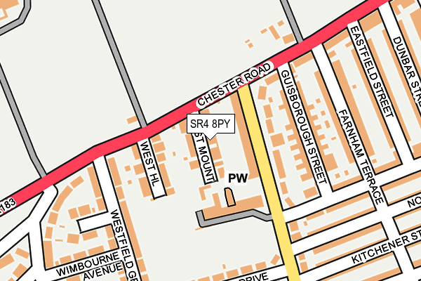 SR4 8PY map - OS OpenMap – Local (Ordnance Survey)
