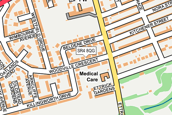 SR4 8QG map - OS OpenMap – Local (Ordnance Survey)
