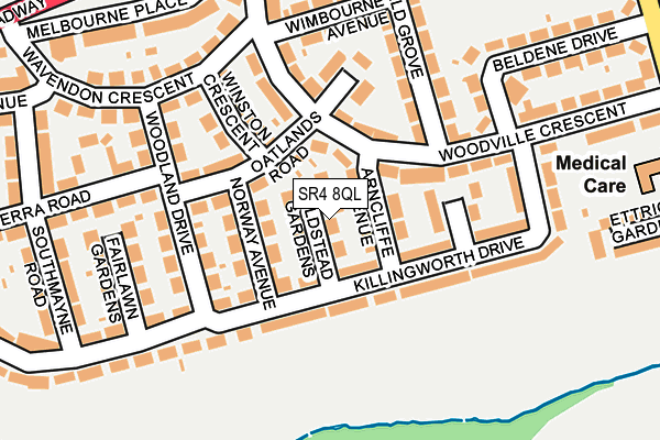 SR4 8QL map - OS OpenMap – Local (Ordnance Survey)
