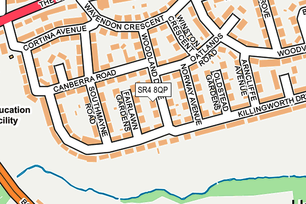 SR4 8QP map - OS OpenMap – Local (Ordnance Survey)