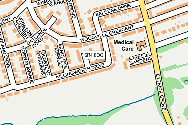 SR4 8QQ map - OS OpenMap – Local (Ordnance Survey)