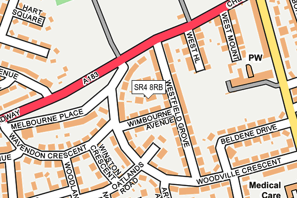 SR4 8RB map - OS OpenMap – Local (Ordnance Survey)