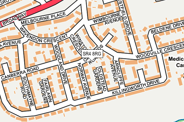 SR4 8RG map - OS OpenMap – Local (Ordnance Survey)