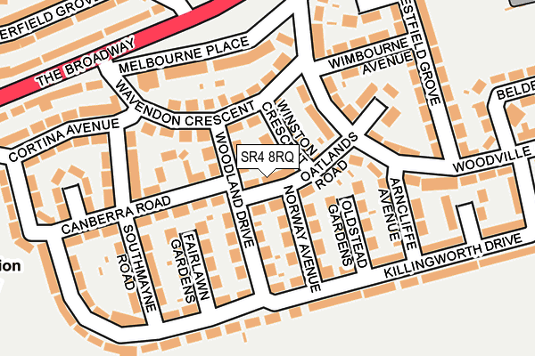 SR4 8RQ map - OS OpenMap – Local (Ordnance Survey)