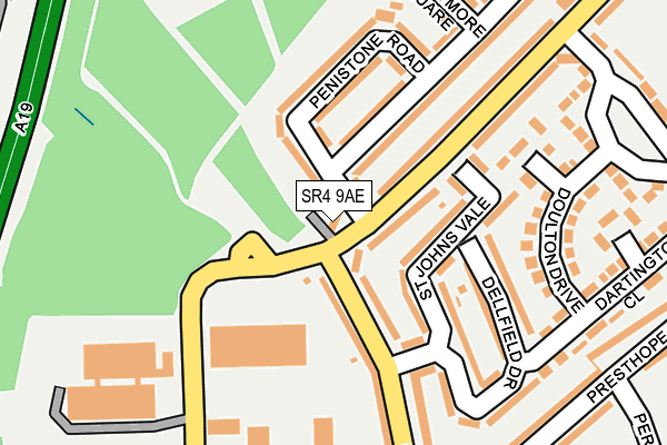 SR4 9AE map - OS OpenMap – Local (Ordnance Survey)