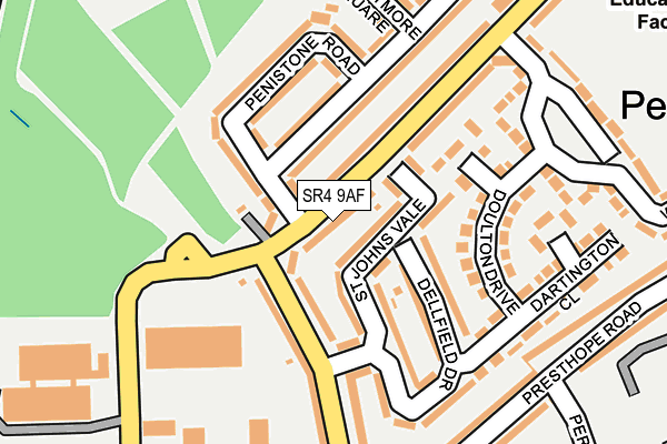 SR4 9AF map - OS OpenMap – Local (Ordnance Survey)