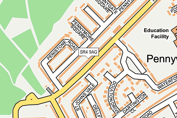 SR4 9AG map - OS OpenMap – Local (Ordnance Survey)