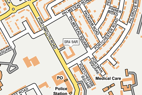 SR4 9AR map - OS OpenMap – Local (Ordnance Survey)