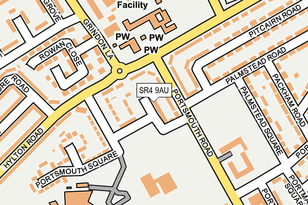 SR4 9AU map - OS OpenMap – Local (Ordnance Survey)