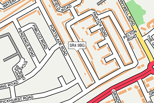 SR4 9BG map - OS OpenMap – Local (Ordnance Survey)