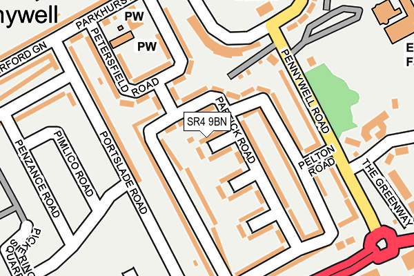 SR4 9BN map - OS OpenMap – Local (Ordnance Survey)