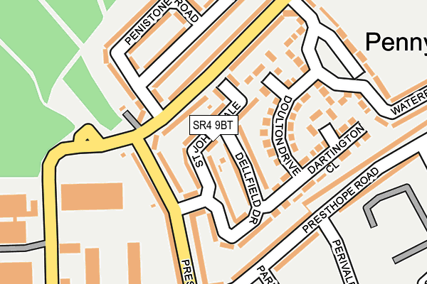 SR4 9BT map - OS OpenMap – Local (Ordnance Survey)