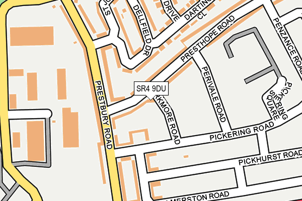 SR4 9DU map - OS OpenMap – Local (Ordnance Survey)