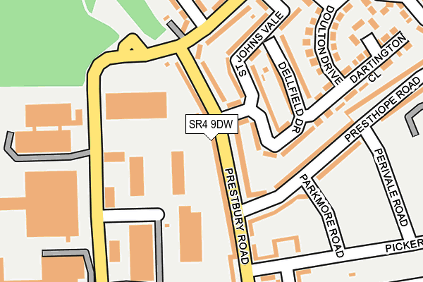 SR4 9DW map - OS OpenMap – Local (Ordnance Survey)