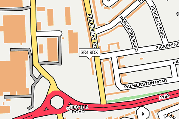 SR4 9DX map - OS OpenMap – Local (Ordnance Survey)