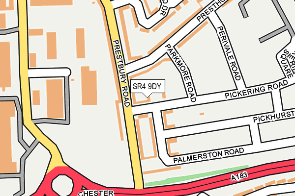 SR4 9DY map - OS OpenMap – Local (Ordnance Survey)