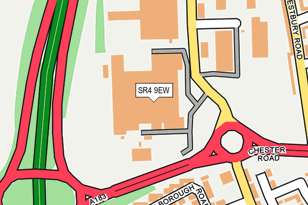 SR4 9EW map - OS OpenMap – Local (Ordnance Survey)