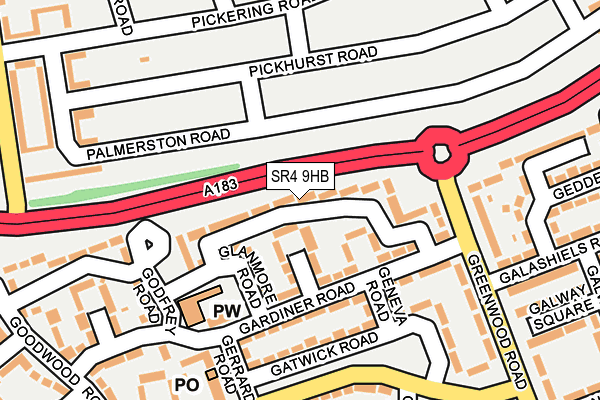SR4 9HB map - OS OpenMap – Local (Ordnance Survey)