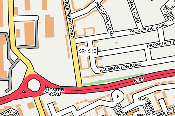 SR4 9HE map - OS OpenMap – Local (Ordnance Survey)