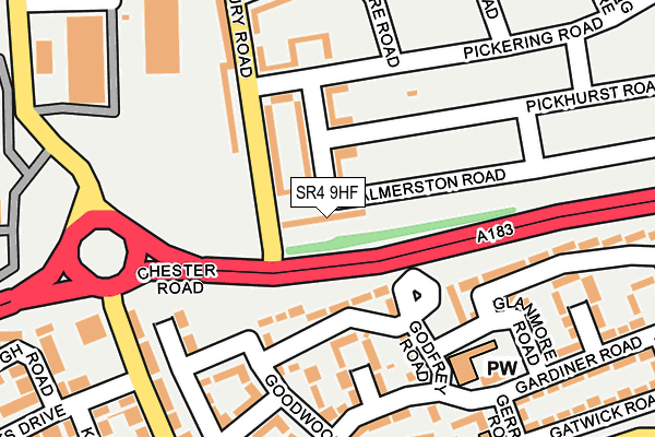 SR4 9HF map - OS OpenMap – Local (Ordnance Survey)