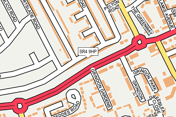 SR4 9HP map - OS OpenMap – Local (Ordnance Survey)