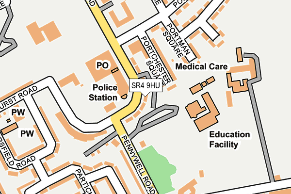 SR4 9HU map - OS OpenMap – Local (Ordnance Survey)