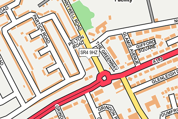 SR4 9HZ map - OS OpenMap – Local (Ordnance Survey)