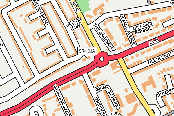SR4 9JA map - OS OpenMap – Local (Ordnance Survey)