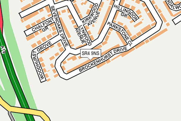 SR4 9NS map - OS OpenMap – Local (Ordnance Survey)