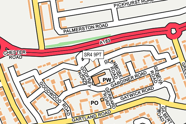 SR4 9PT map - OS OpenMap – Local (Ordnance Survey)