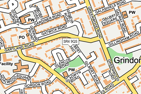 SR4 9QS map - OS OpenMap – Local (Ordnance Survey)