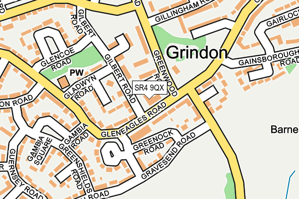 SR4 9QX map - OS OpenMap – Local (Ordnance Survey)